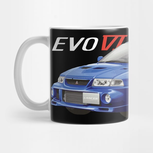 Mitsubish Evo 6 GSR lanc reims blue by cowtown_cowboy